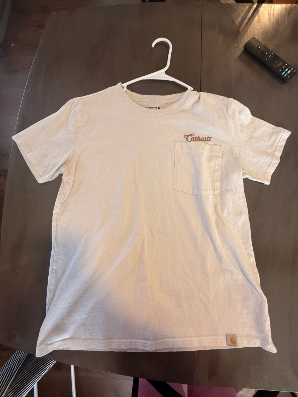 Carhartt women’s Light Cream Pocket T-Shirt